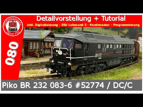 Piko BR 232 Erfurter Bahn Service #52774 Epoche VI, LED & Jumper, Digitalisierung + Programmierung