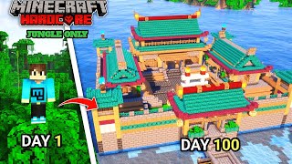 I Survived 100 Days In JUNGLE Only World In Minecraft Hardcore (Hindi)