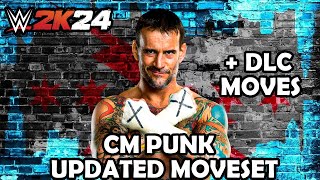 WWE 2K24 CM Punk Updated Moveset + DLC Moves