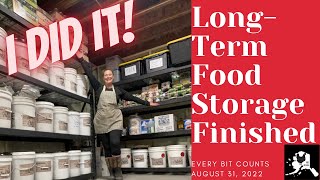 Long Term Food Storage Area Finished | #everybitcountschallenge | Basement Storage ideas