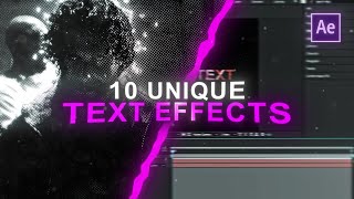 : HOW TO MAKE: 10 Unique Text Effects for Tiktok Edits || After Effects Tutorial