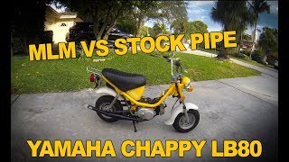 Yamaha Chappy MLM vs Stock Pipe Comparison