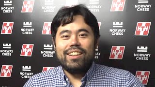 Hikaru in the confessional for Round 6 of Norway Chess