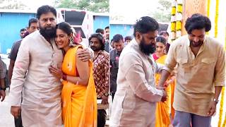 Niharika Konidela And Pawan Kalyan Visuals Bhari Pooja Ceremony & Press Meet Daily Culture