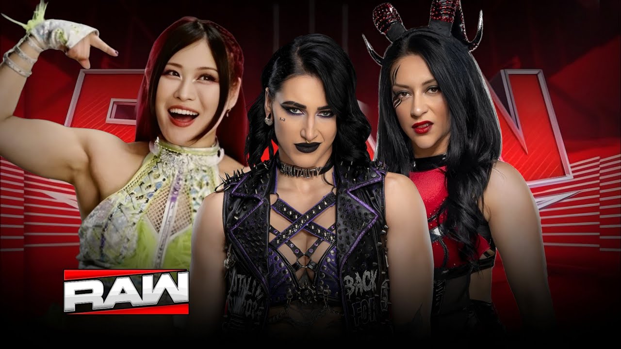 Rhea Ripley vs Iyo Sky vs Stephanie Vaquer Full Match WWE RAW ...