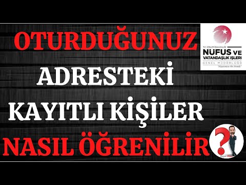 AYNI ADRESTE OTURAN KİŞİ BELGESİ SORGULAMA - NASIL YAPILIR - E DEVLET