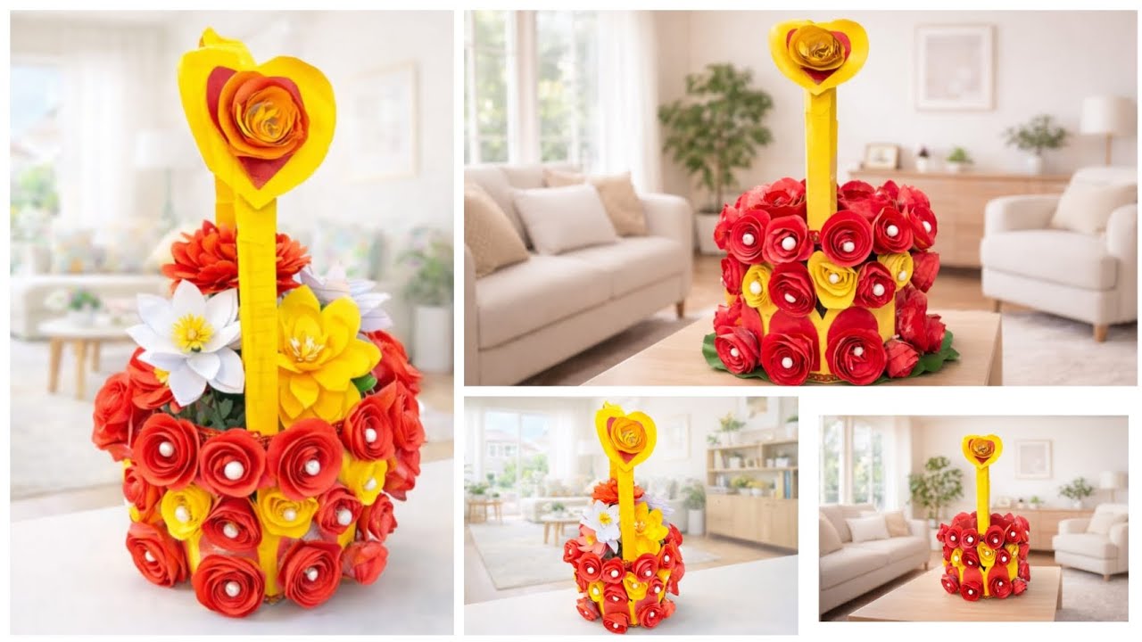 🔥 "कार्डबोर्ड से बनाया इतना सुंदर बास्केट 😍 | best se best diy क्राफ्ट "