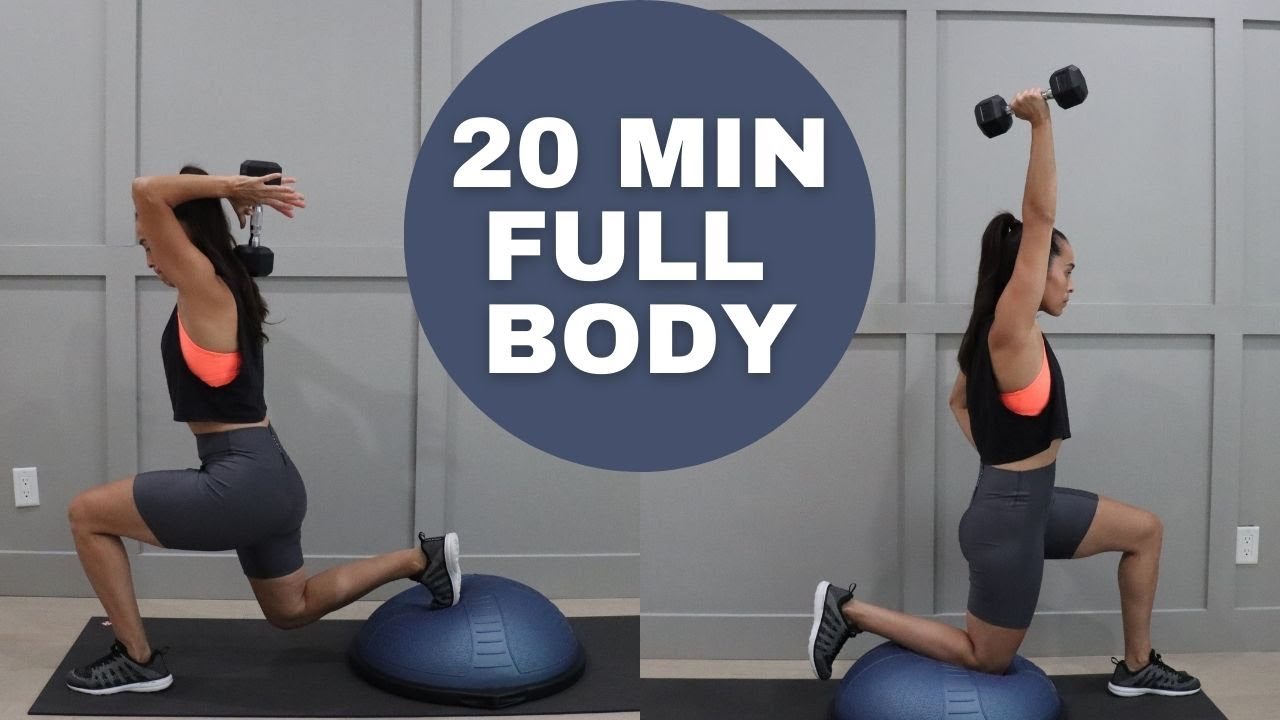 20 MIN Full Body Workout// Bosu Ball | Angelique Clark