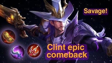Clint Savage Build | Epic Comeback | Auto OP #mlbb#clintbestbuild