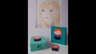 How to make Plastic Canvas Frozen Anna Jewellery Box