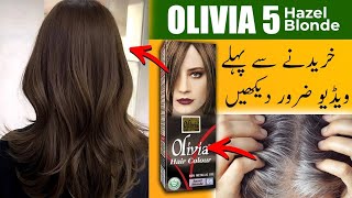WHITE HAIR COVERAGE WITH OLIVIA 5 HAZEL BLONDE HAIR COLOUR REVIEW || DARK BROWN HAIR COLOUR 