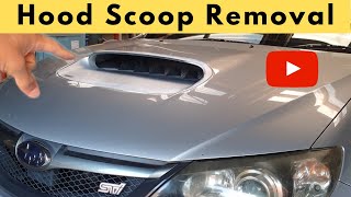 Subaru WRX STI Hood / Bonnet Scoop Removal 2007 - 2013 V11
