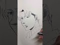【進撃の巨人】一発描きしてみた!#進撃の巨人 #リヴァイ #イラスト #模写 #shorts