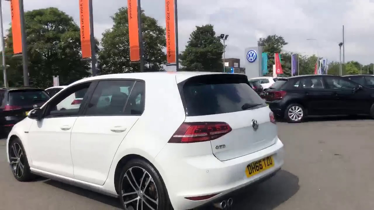 66 Plate Volkswagen Golf GTD in Pure White at Crewe Volkswagen - YouTube