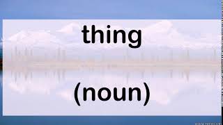 87 Thing Noun