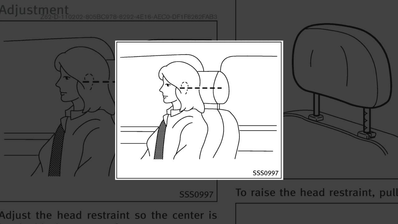 Head restraint adjustment Head restraint adjustment