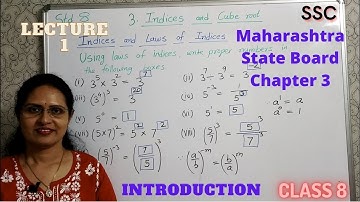 Maharashtra State Board | Indices & Cube Root | Introduction | 8th Std | Chapter 3