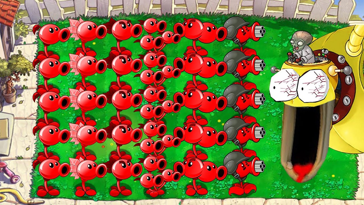 All Pea Fire PvZ Vs Giga Gargantuar Vs Dr Zomboss Plants Vs Zombies ...