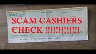 SCAM M&T Bank Cashiers Check xxxx Avoid Deposit !!!!