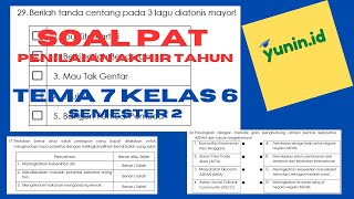 SOAL PAT PENILAIAN AKHIR TAHUN TEMA 7 KELAS 6 SEMESTER 2 SOAL PAT PENILAIAN AKHIR TAHUN TEMA 7 KELAS 6 SEMESTER 2
