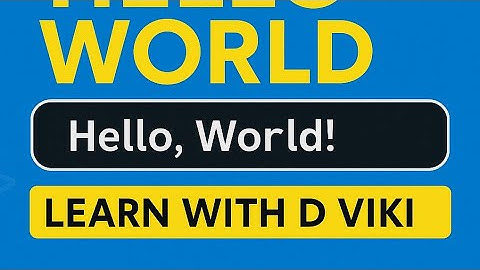 Java Hello World Program Explained for Beginners | Learn with D Viki