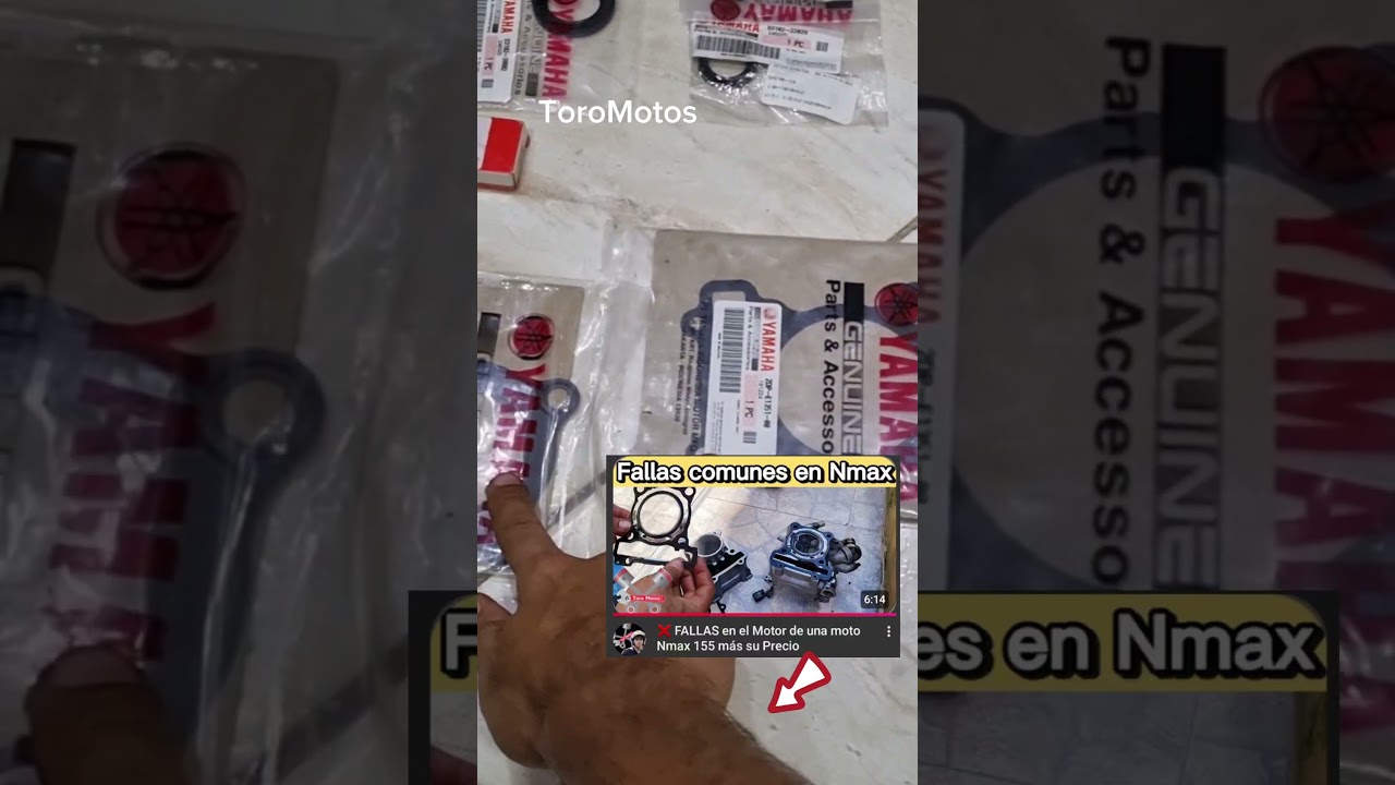 Que piezas se necesitan para reparar un motor Nmax 155