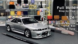Nissan Skyline GTR R33 Nismo S-Tune | Full Build Step by Step | Scale models | Fujimi | 1/24 | ASMR