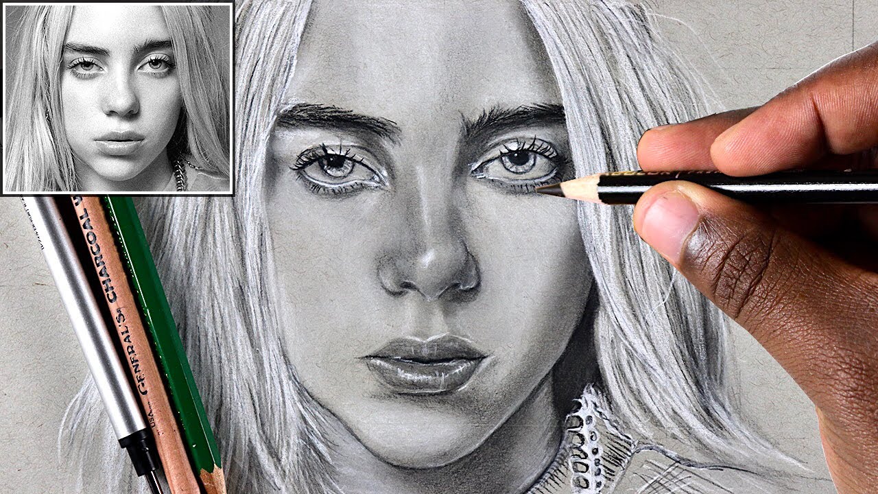 How To Draw Billie Eilish: Step by Step - YouTube