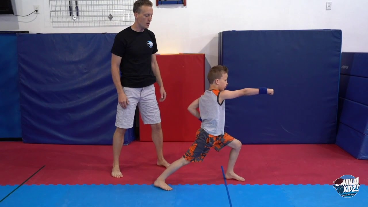 New Update How to do a Front stance and Reverse Punch Like the NINJa KIDZ!