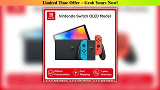 Limited Original Nintendo Switch OLED Model 7 Inch Screen Joy?Con Handle Enhanced Audio Adjustable•