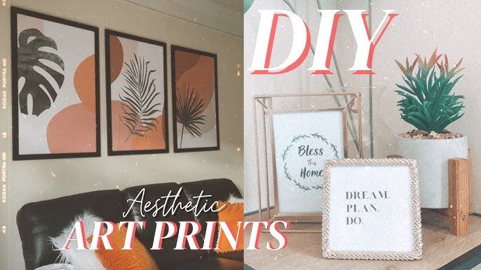 Easy Diy Wall Art Prints [ Abstract + Aesthetic ] - Youtube