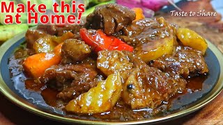 Ang Sarap❗Non Traditional but  Easy Beef Mechado Recipe💯👌Beef Mechado Step by Step is So TENDER ✅