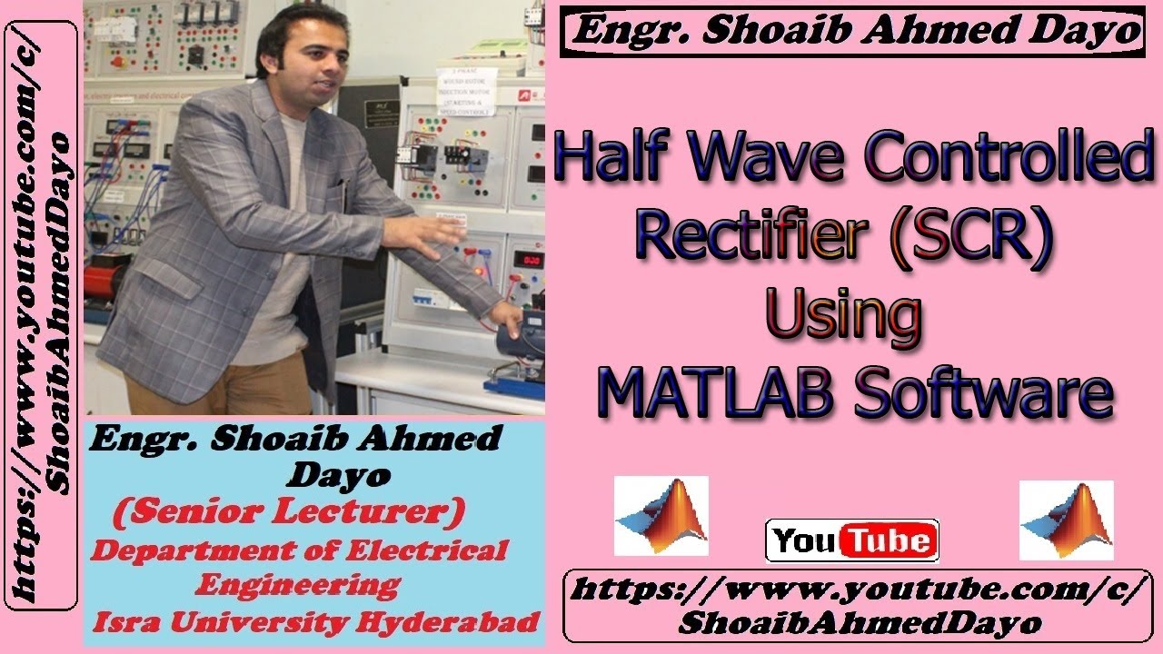 Half Wave Controlled Rectifier using MATLAB Software | Half Wave ...