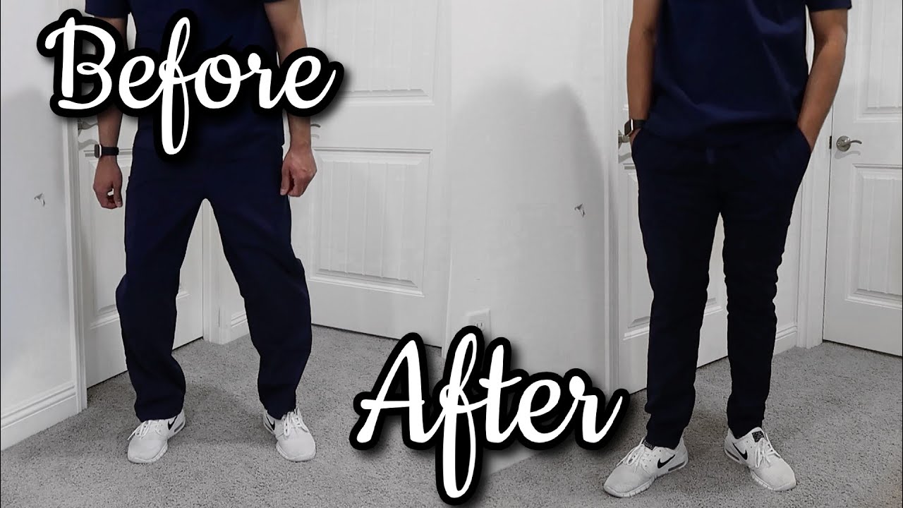 Tailoring Scrub Pants - Nursing DIY - YouTube