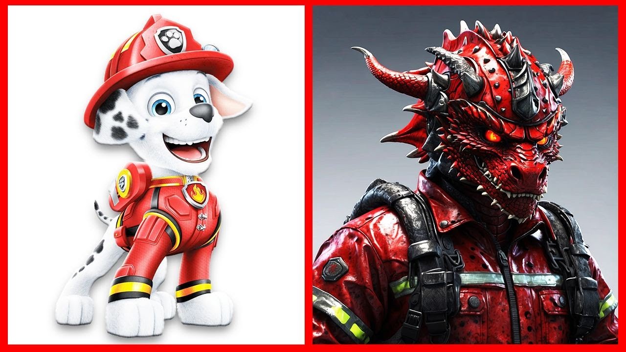 Paw Patrol All Characters As Dragons Youtube 