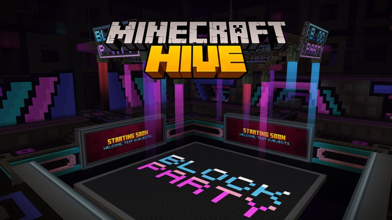 Playing Block Party - Hive (Minecraft) - YouTube