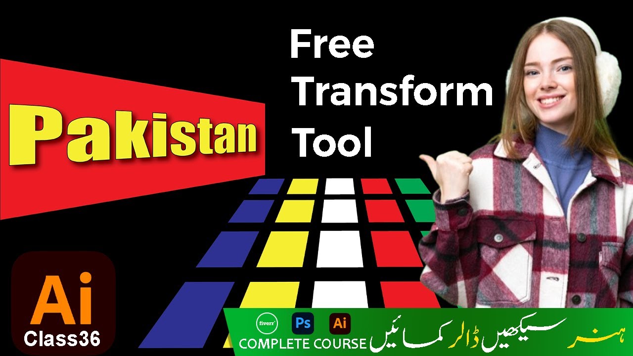 How to use the Free Transform Tool in Adobe Illustrator CC / Class 36 ...