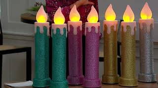 Mr. Christmas In/Outdoor Set of 2 24" Blow Mold Candles on QVC