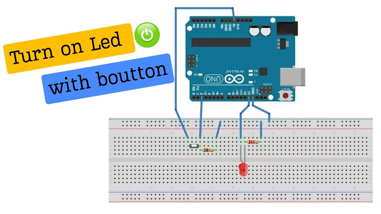 Tutoriel Arduino Turn On and Turn Off The LED - YouTube