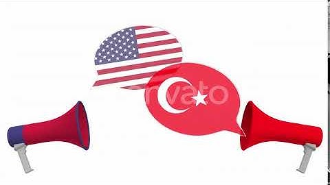 Speech Bubbles with Flags of Turkey and the USA | Motion Graphics - Envato elements
