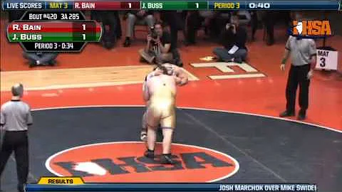 285 lbs Class 3A Match from the IHSA Individual Wr...