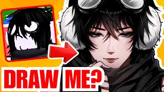 Looksmaxing avatars in Roblox Draw Me