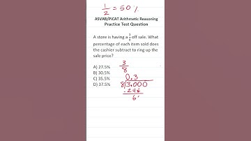 ASVAB/PiCAT Arithmetic Reasoning Practice Test Q: Precents #acetheasvab with #grammarhero
