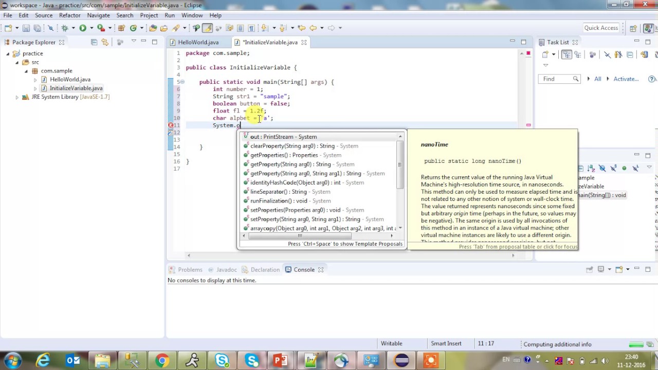 How to Initialize variables in java - YouTube