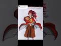 Yoriichi Tsugikuni, stickman to anime drawing #anime #demonslayer #yoriichi #drawing