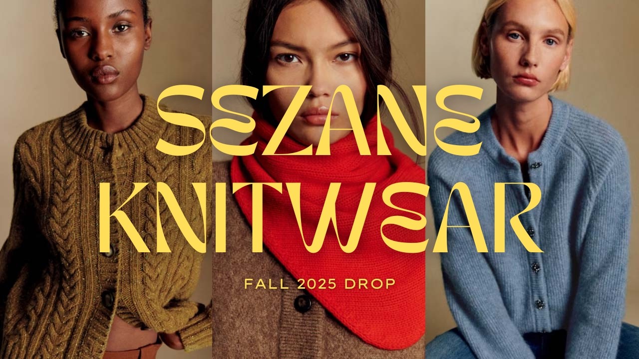 Коллекция трикотажа Sezane Knitwear осень-зима 2025: кардиган Andine, Othello & Andrew, куртка Ma...