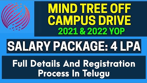 MindTree Offcampus Drive 2021 2022 Telugu | MindTree Registration Process in Telugu|Mindtree telugu