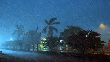 Fall into Sleep in Under 5 Minutes with Heavy Rain, Strong Wind & Thunder in Terrible Stormy Night