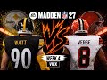 Steelers vs Browns Week 4 Simulation | Madden 27 Draft Rosters