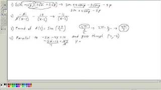 Acuplacer Math Placement test 2 (College Level section) Part 1
